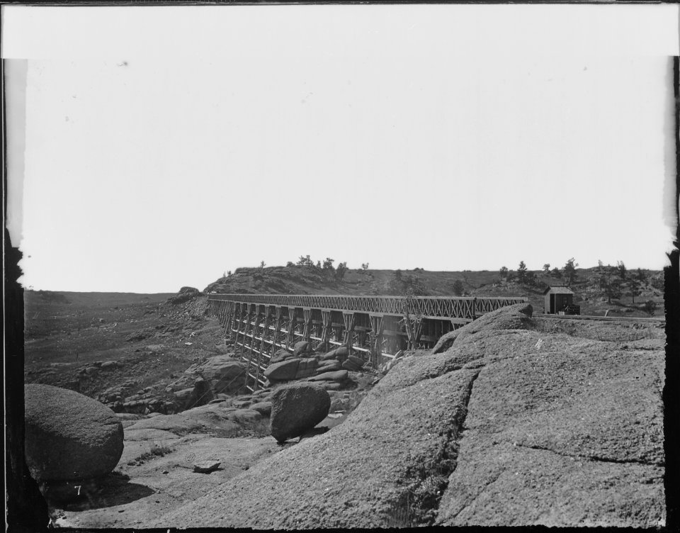 Dale Creek bridge, West Cheyenne. Albany County, Wyoming - NARA - 516613 photo