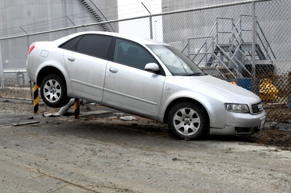 Damaged automobile in Hachinohe, Japan (2011)