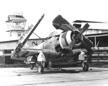 Damaged A-1H at Bien Hoa