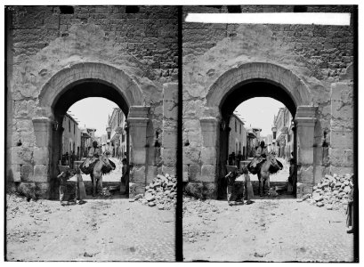 Damascus (Esh-Sham). Bab Esh-Sherki, gateway to Straight Street LOC matpc.01137