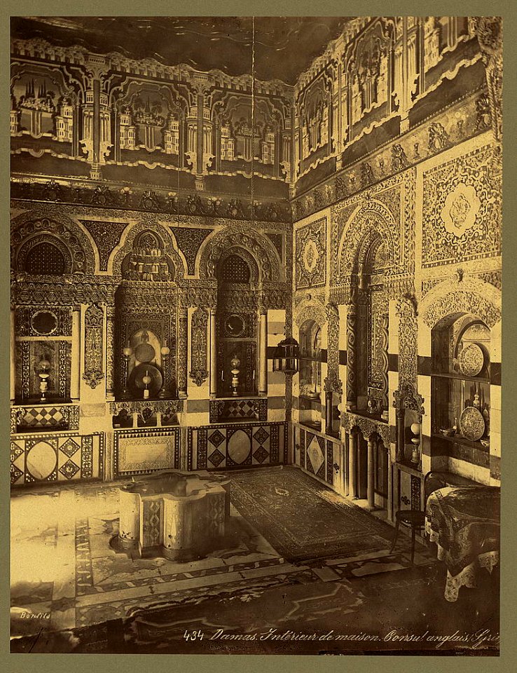 Damas. Intérieur de maison. - Consul anglais (Syrie) - Bonfils. LCCN2004670461