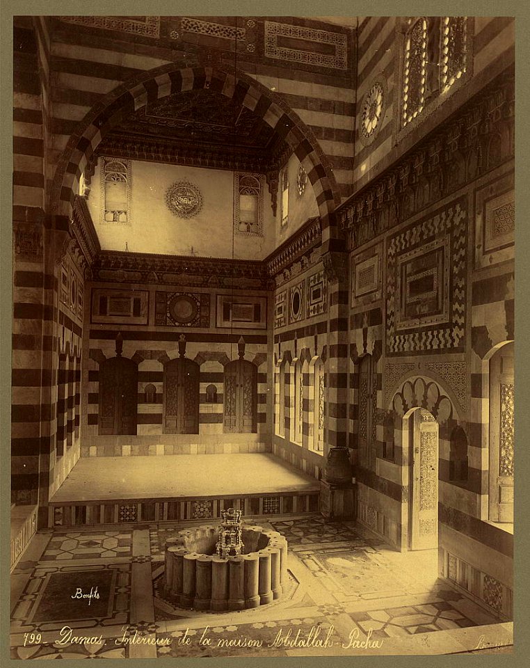 Damas. Intérieur de maison Abdallah-Pacha - Bonfils. LCCN2004670463