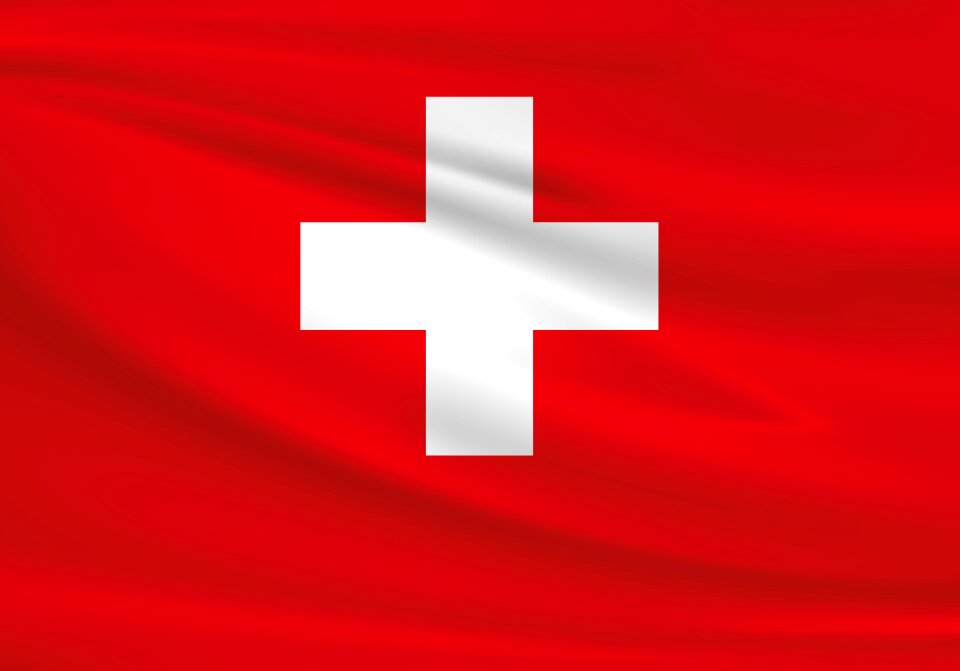 White red swiss flag photo