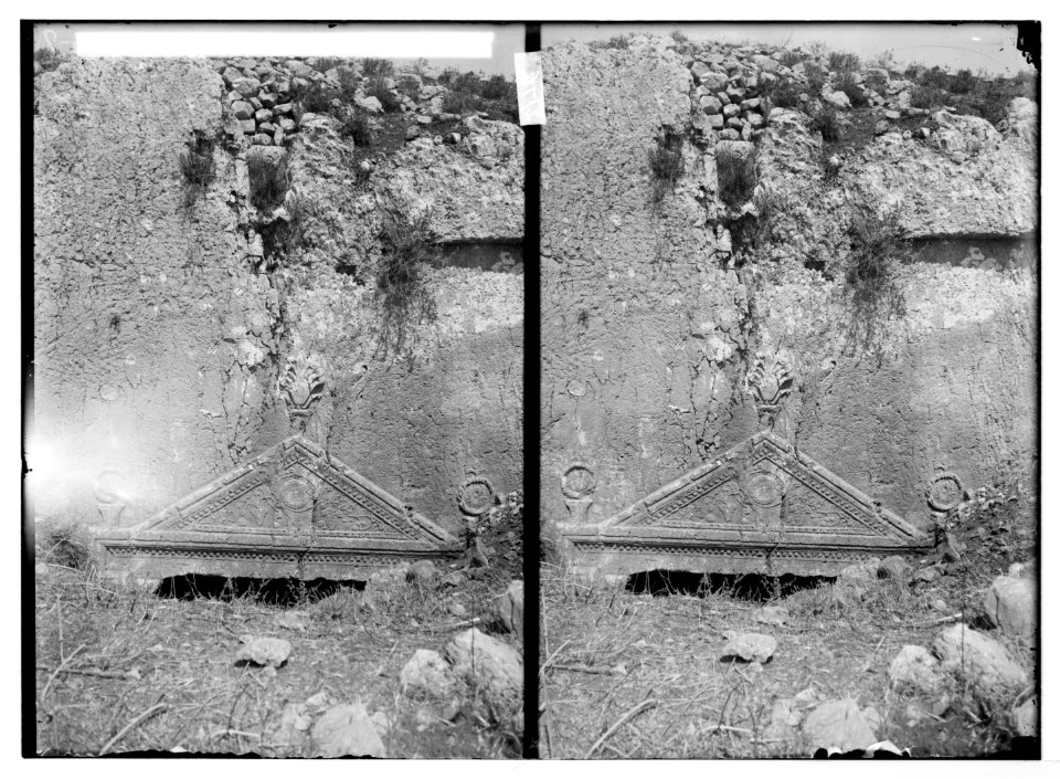 Damascus Gate and environs. Decorated entrance to ancient tomb LOC matpc.05067