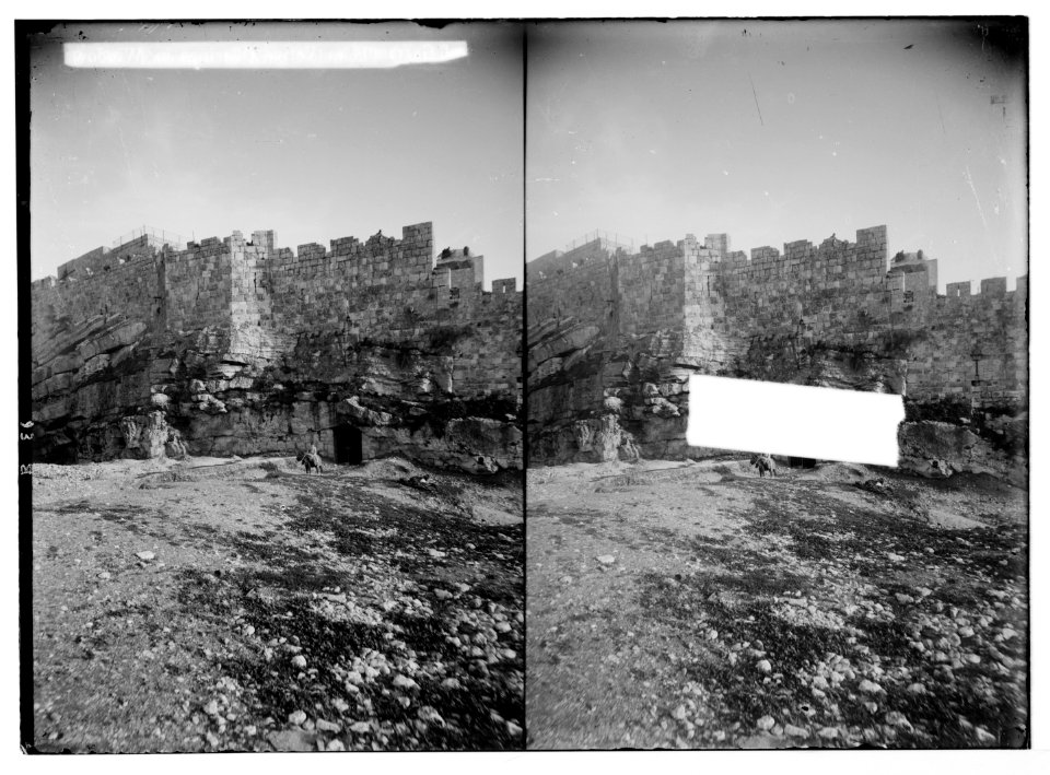 Damascus Gate and environs. Entrance to King Solomon's Quarries LOC matpc.05454