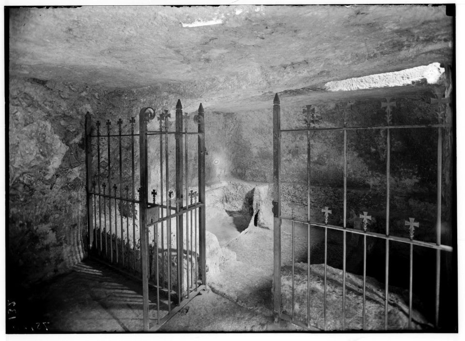 Damascus Gate and environs. Garden Tomb, interior LOC matpc.00920