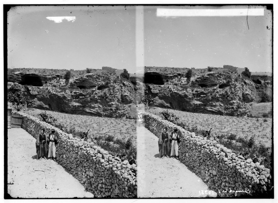 Damascus Gate and environs. Gordon's Calvary showing the 'skull' LOC matpc.00918