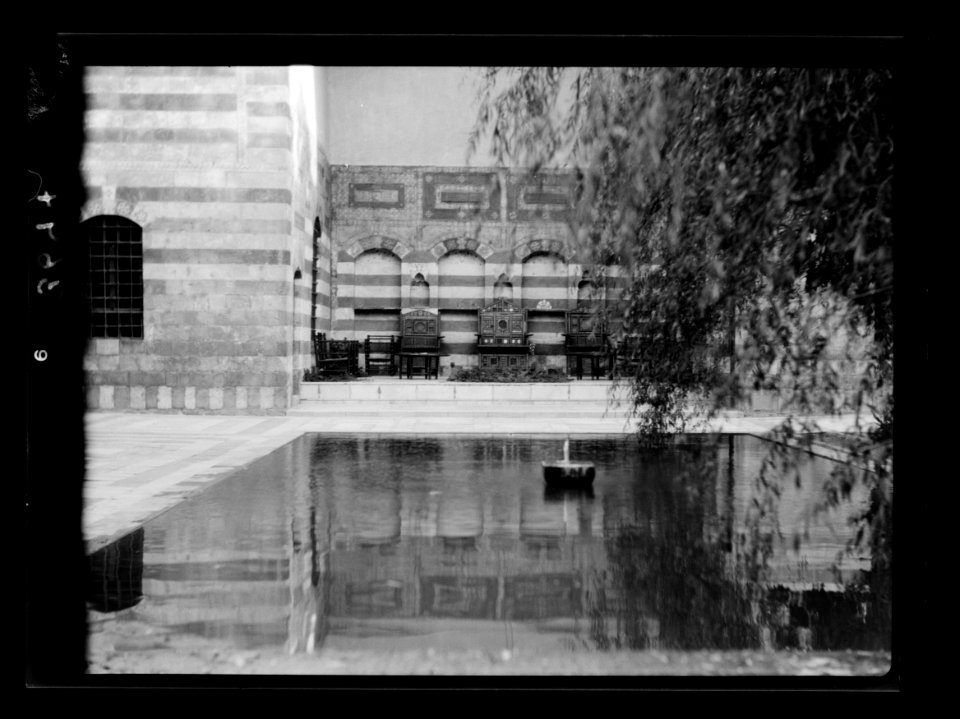 Damascus and Environs. Damascus. Palais Azam. Pool in the great court LOC matpc.15489