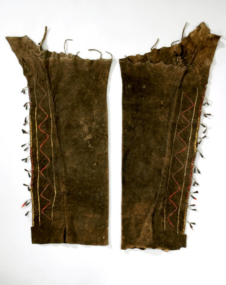 Damask till indiandräkt, möjligen Lenni Lenape (Delaware) - Livrustkammaren - 16432