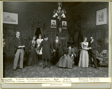 Damen från Ostende, Dramatiska teatern 1899. Föreställningsbild - SMV - H10 019
