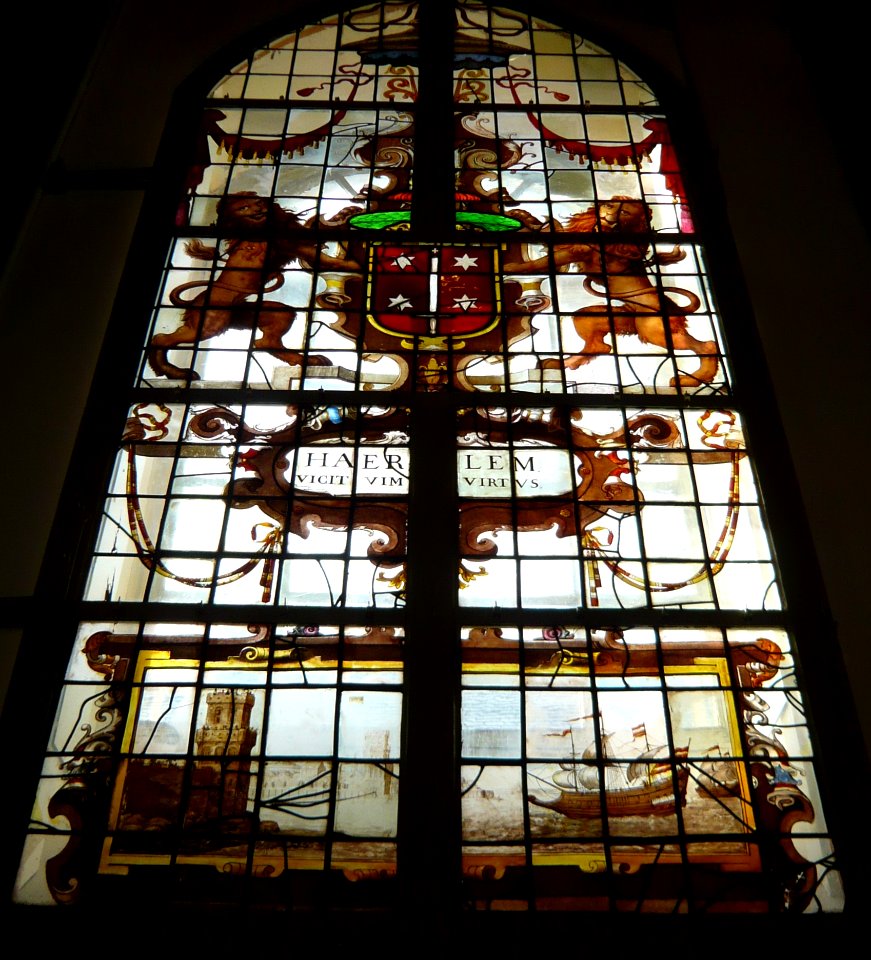 Damiaatjes glas-in-lood