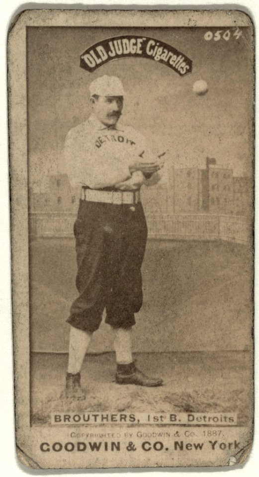 Dan Brouthers, Detroit Wolverines, baseball card portrait LCCN2007686513
