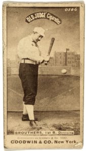 Dan Brouthers, Detroit Wolverines, baseball card portrait LCCN2007686515