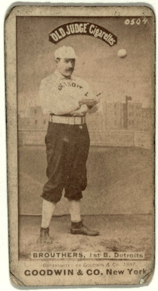 Dan Brouthers, Detroit Wolverines, baseball card portrait LCCN2007686513