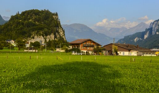 Swiss alps landscape summer photo
