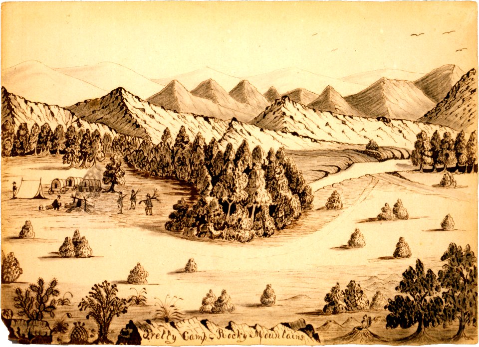 Daniel Jenks, Pretty camp, Rocky Mountains, 1859