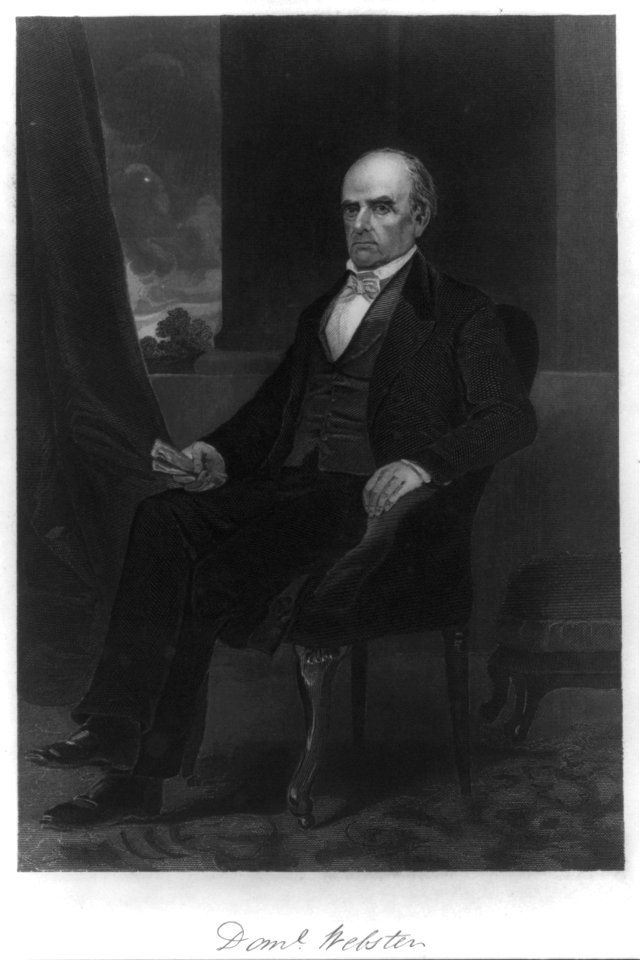 Daniel Webster, full-length portrait, seated, facing left LCCN2005685402