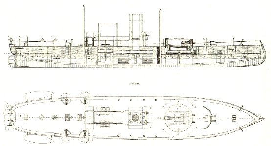 Danish Ironclad Lindormen (1868) Plan