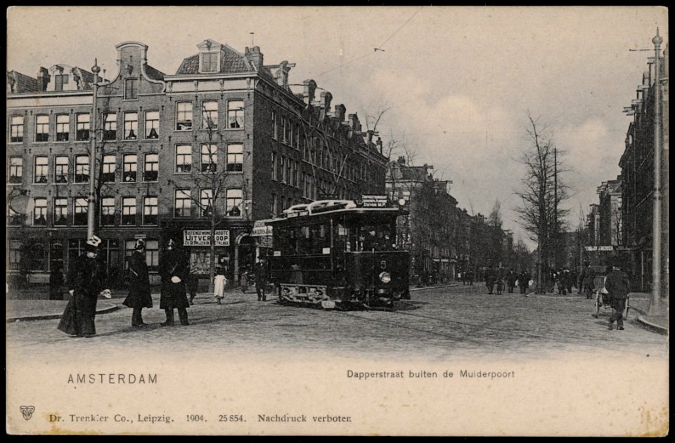 Dapperstraat buiten de Muiderpoort. Uitgave Dr. Trenkler Co. Leipzig, Afb PRKBB00340000001 photo