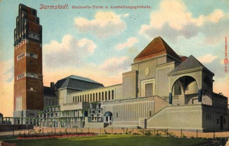 Darmstadt, Hessen - Hochzeitsturm und Ausstellungsgebäude (Zeno Ansichtskarten)