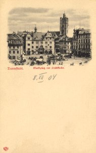 Darmstadt, Hessen - Marktplatz mit Stadtkirche (Zeno Ansichtskarten)