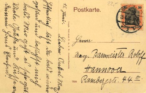 Darmstadt, Hessen - Ludwigsplatz mit Bismarckdenkmal (back) (Zeno Ansichtskarten)