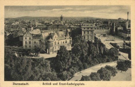 Darmstadt, Hessen - Schloss und Ernst-Ludwig-Platz (Zeno Ansichtskarten)