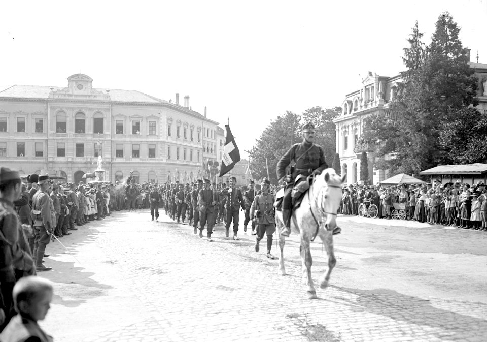 Das Bataillon 2 beim Defilee der Division 1 - CH-BAR - 3240012
