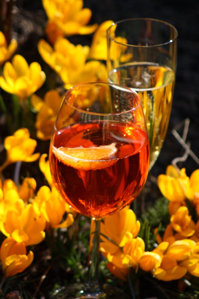 Glass flower wine