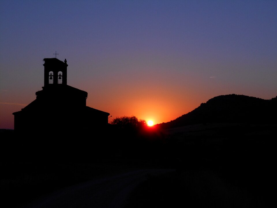 Church silhouette bell tower