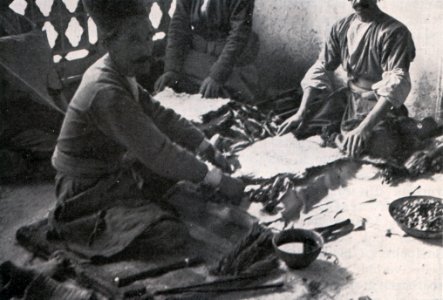 Das Färben der Rauchwaren, Hans Werner, 1914 (S. 137) Das Markieren der Karakulware mit Tusche (Persianerfelle)