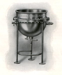 Das Färben der Rauchwaren, Hans Werner, 1914 (S. 083) Duplex-Farbkessel zum Kochen der schweren Pelzflotten