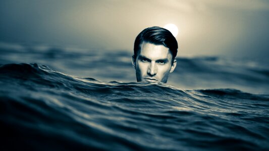 Light sea water ocean