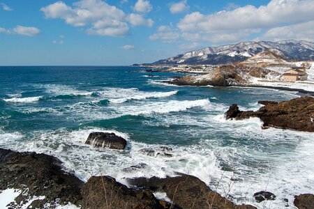 Sea rock winter