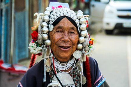 Elderly woman exotica culture photo