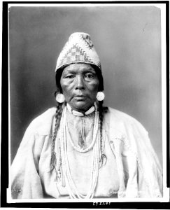 Daughter of Chief Kamakur, Nez Percé tribe, half-length portrait, facing front LCCN91481266 photo