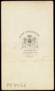 Daveluy, Edouard Alexis - carte de visite, achterzijde