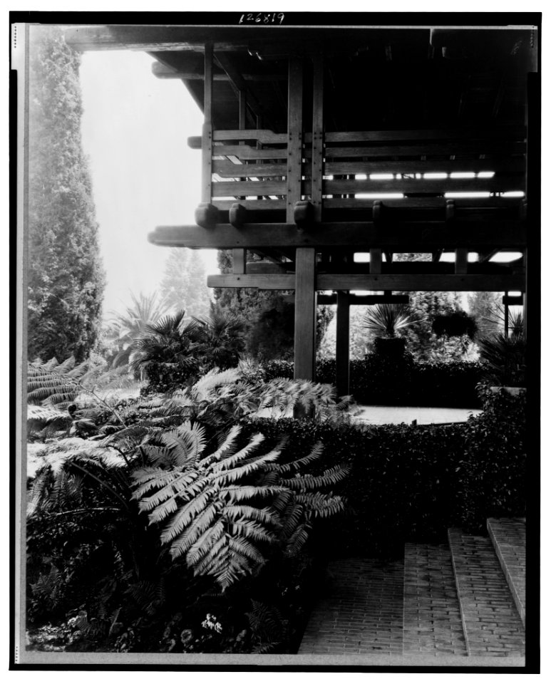 David Berry Gamble house, 4 Westmoreland Place, Pasadena, California. View to sleeping porch LCCN00651250