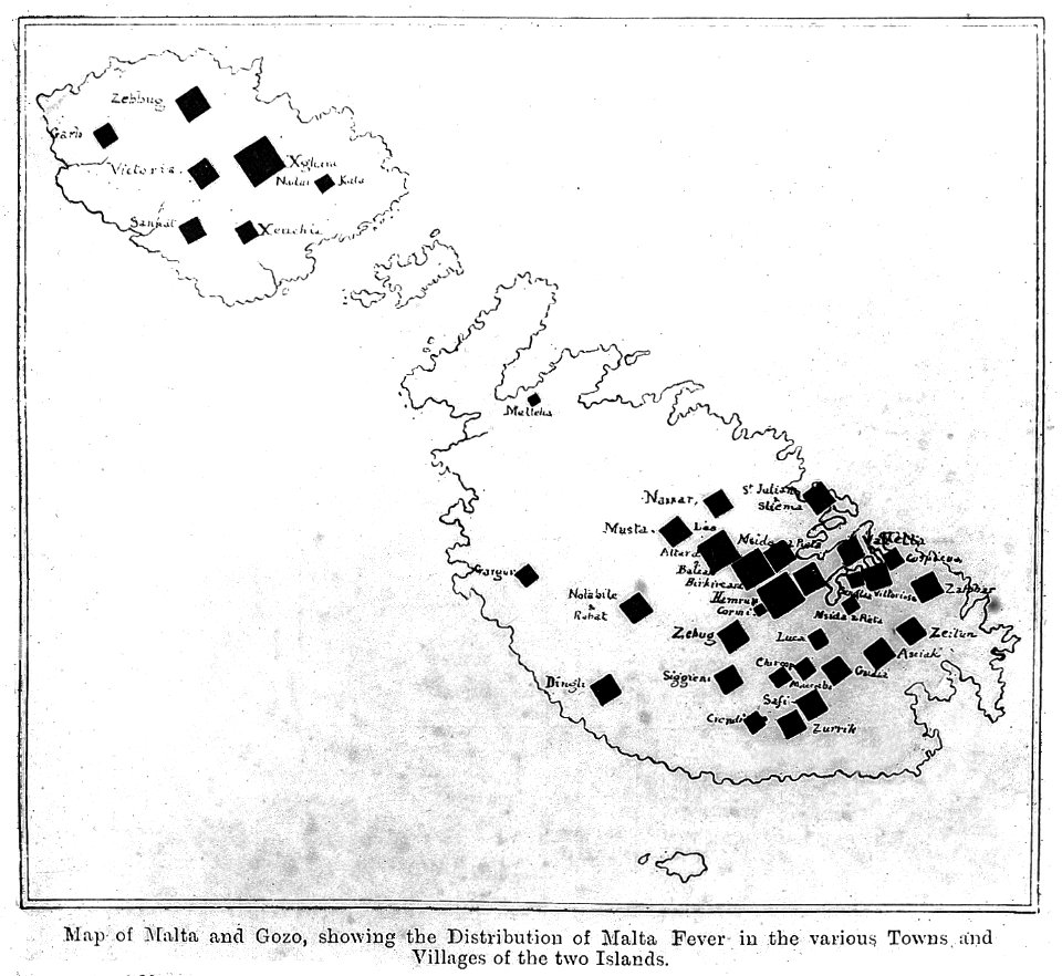 David Bruce; map; 'Civil population' Wellcome L0020993