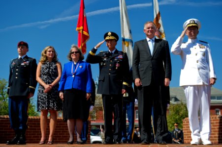 David Petraeus Armed Forces farewell and retirement ceremony on Joint Base Meyer-Henderson Hall