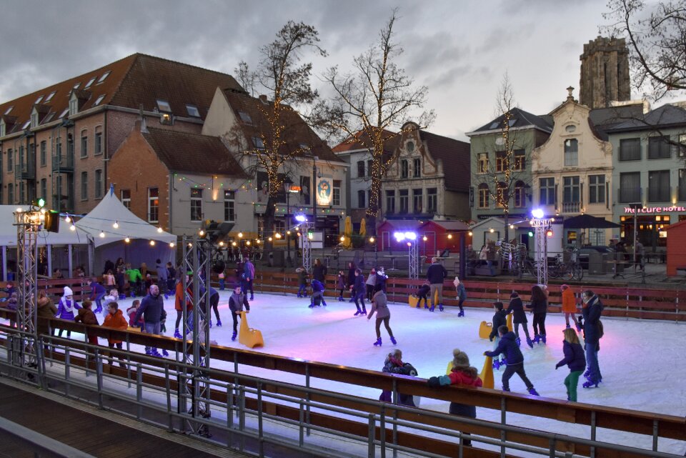 Ice rink winter winter fun photo