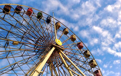 Ferris wheel for joy sunny days