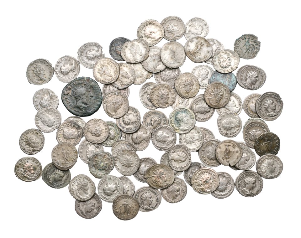 De muntschat van Riemst, 267 tot 294 NC, vindplaats- Riemst, 1905, kruispunt Tongerse--Maastrichter--Bilzer--Visésteenweg, collectie Gallo-Romeins Museum Tongeren, Muntschat Riemst, 010