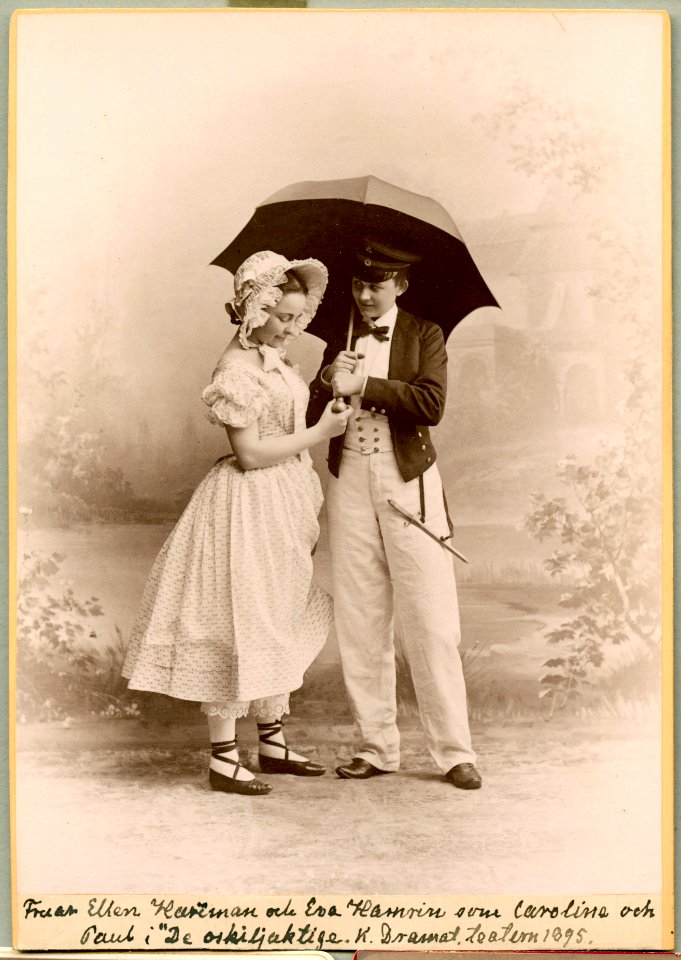 De oskiljaktige, Kungliga Dramatiska teatern 1895. Rollporträtt - SMV - H3 178
