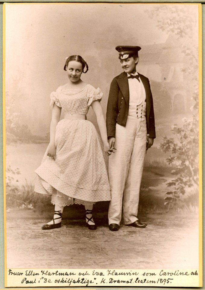 De oskiljaktige, Kungliga Dramatiska teatern 1895. Rollporträtt - SMV - H3 193