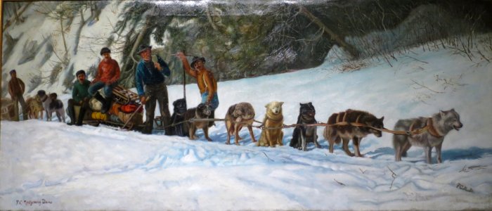 Alaska Dog Team by Frances Montgomery Davis
