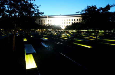 Dawn at the Pentagon Memorial Sept. 11, 2015. (21225670180) photo
