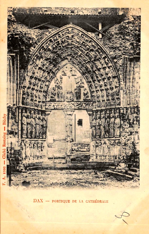 Dax (Landes) - Cathédrale - portail (Cl)