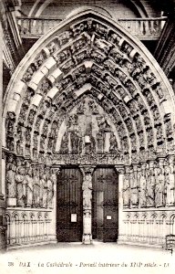 Dax (Landes) - Cathédrale - portail (LL)
