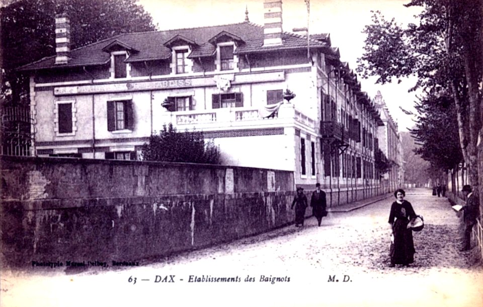 Dax (Landes) - Etablissement Thermal des Baignots - vue de la Promennade 11